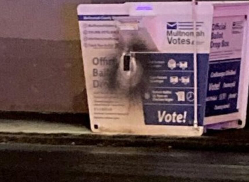 Ballot Drop Boxes Set on Fire in Portland, Oregon and Vancouver, Washington | The Gateway Pundit