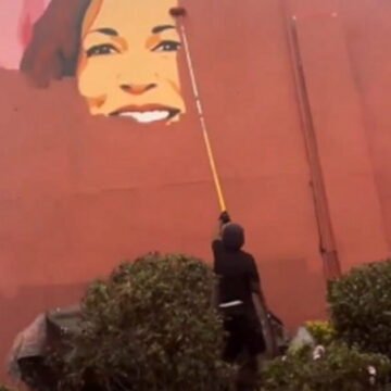 OOF! Mural of Kamala Harris in Atlanta, Georgia Already Being Painted Over (VIDEO) | The Gateway Pundit