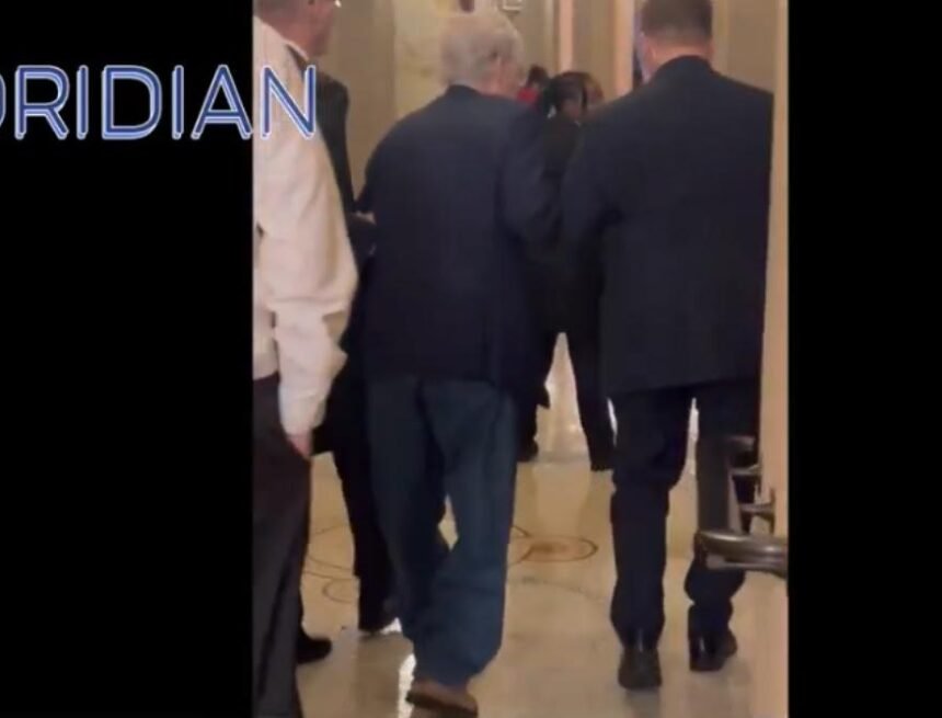 WATCH: Shocking Video Shows Mitch McConnell Can Barely Walk After His Fall | The Gateway Pundit